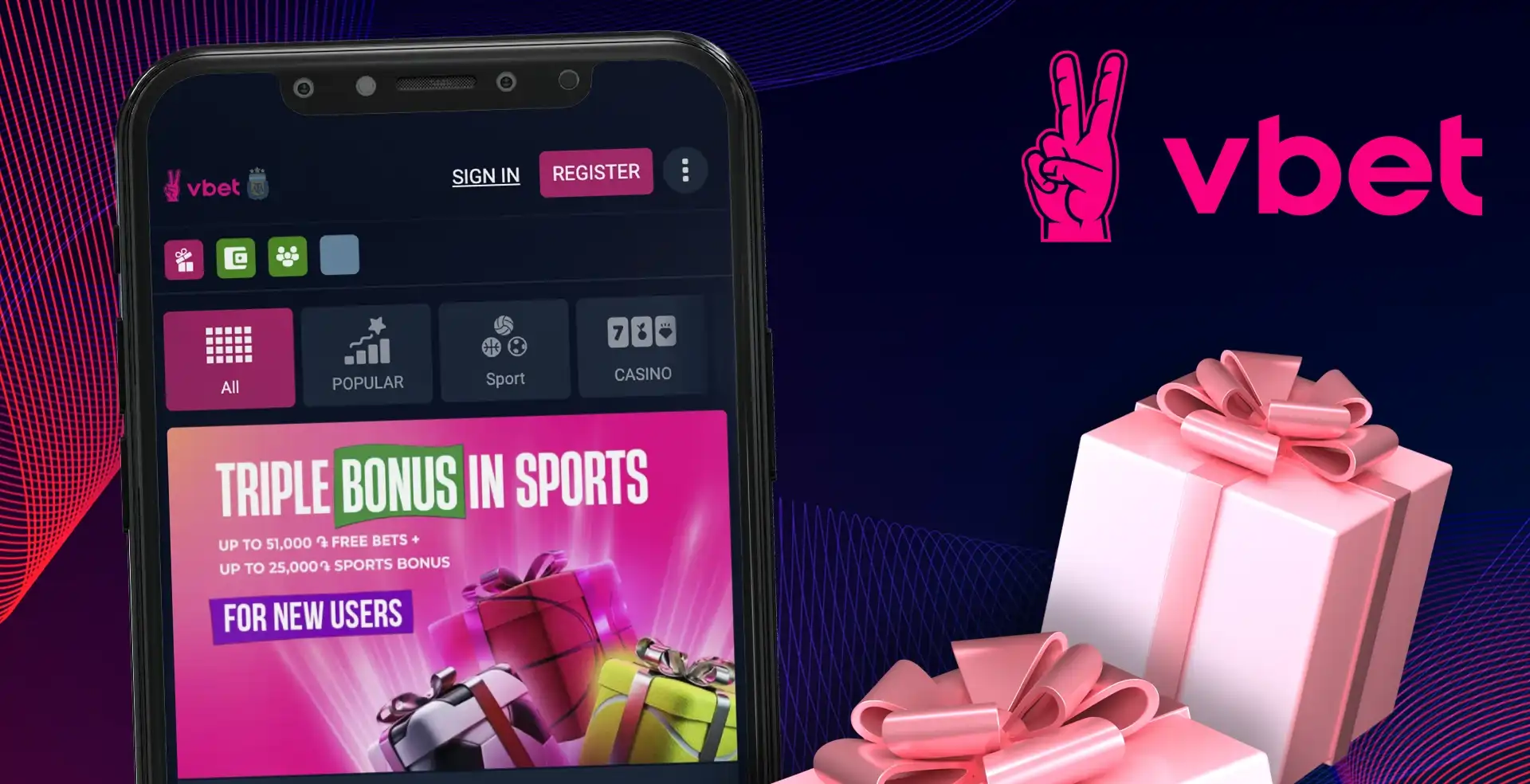 VBet Casino App-Screenshot